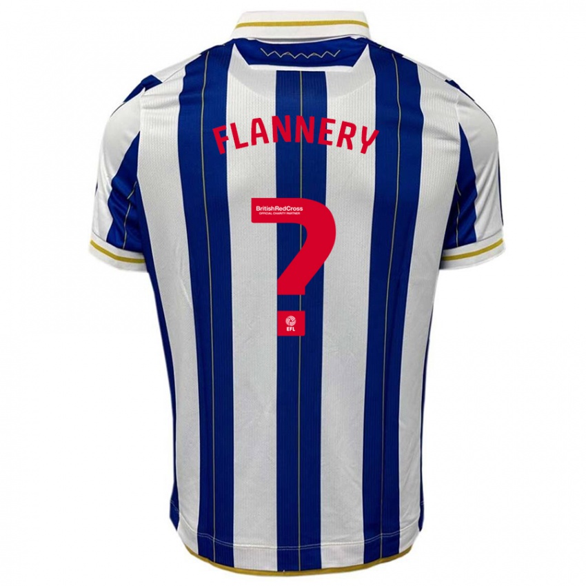 Niño Camiseta Cian Flannery #0 Azul Blanco 1ª Equipación 2023/24 La Camisa Chile