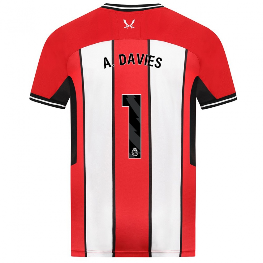 Niño Camiseta Adam Davies #1 Rojo 1ª Equipación 2023/24 La Camisa Chile