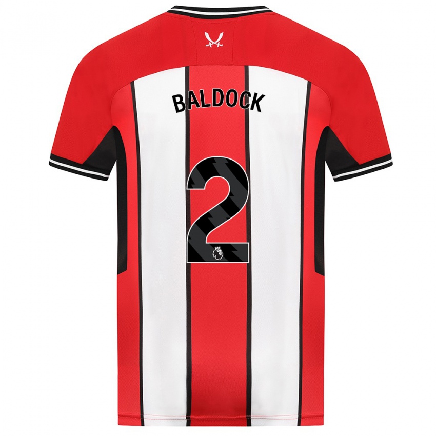 Niño Camiseta George Baldock #2 Rojo 1ª Equipación 2023/24 La Camisa Chile