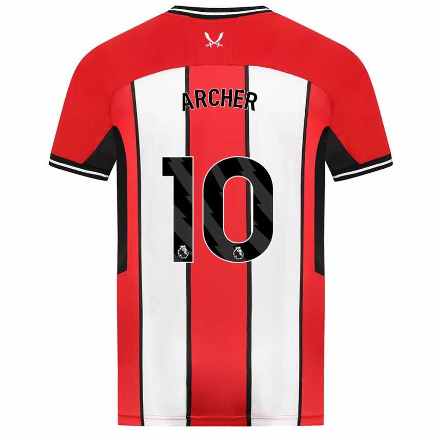 Niño Camiseta Cameron Archer #10 Rojo 1ª Equipación 2023/24 La Camisa Chile