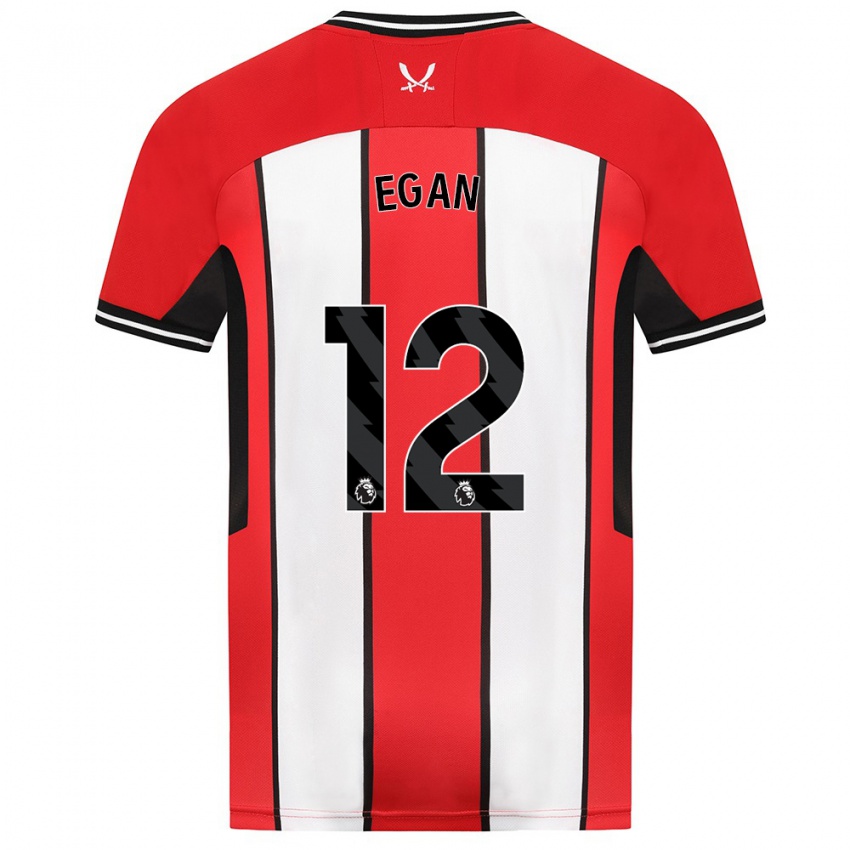 Niño Camiseta John Egan #12 Rojo 1ª Equipación 2023/24 La Camisa Chile