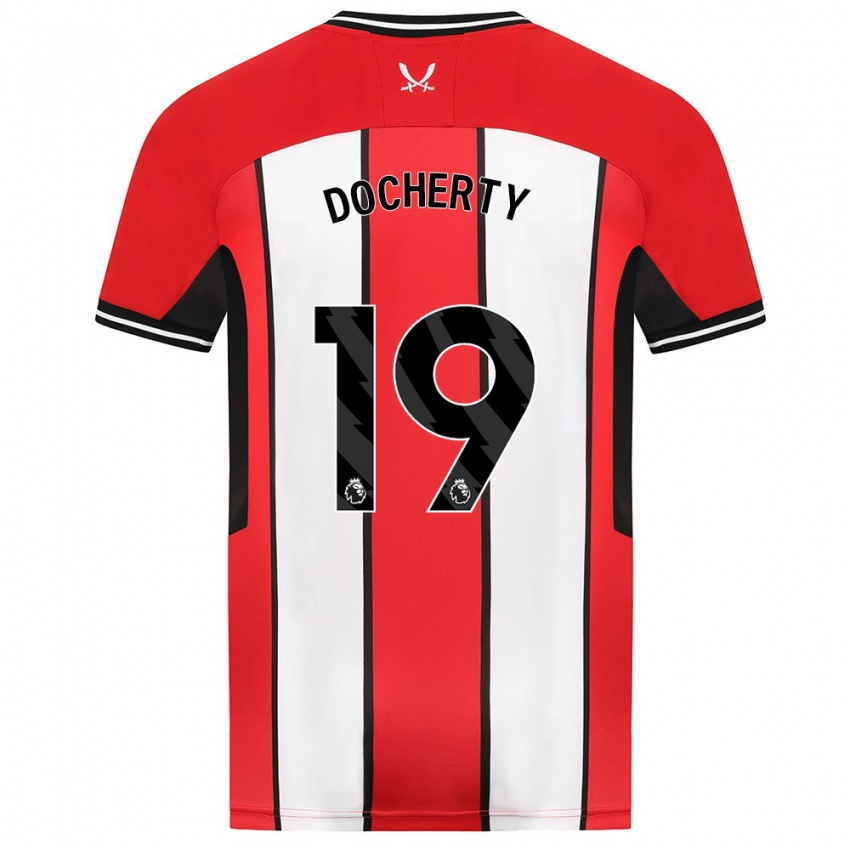 Niño Camiseta Charley Docherty #19 Rojo 1ª Equipación 2023/24 La Camisa Chile