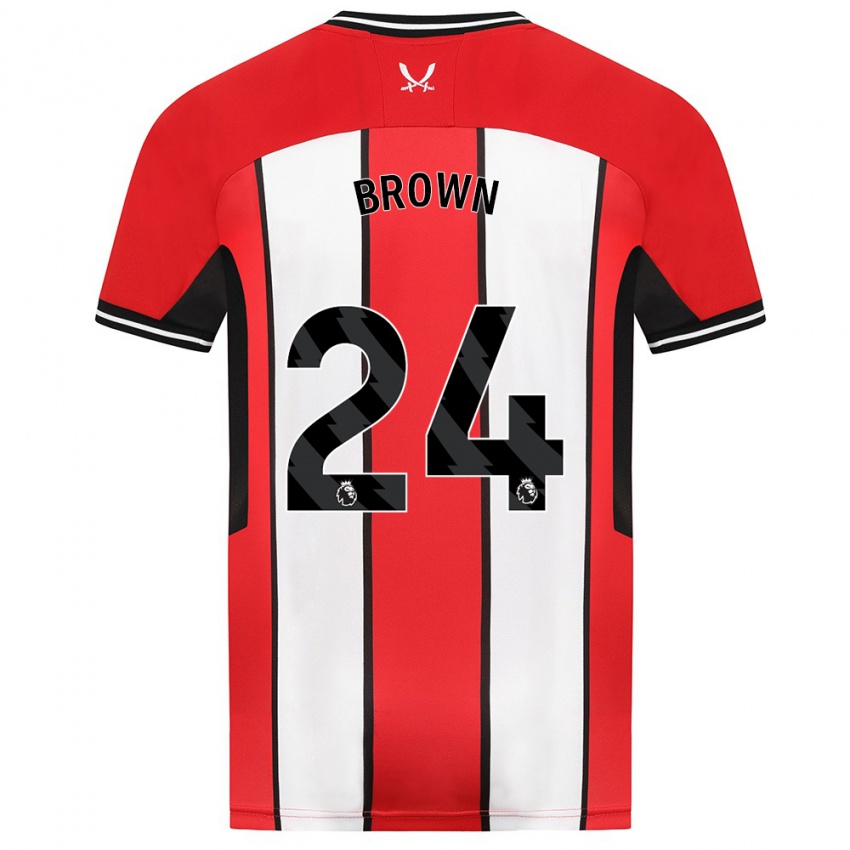 Niño Camiseta Rachel Brown #24 Rojo 1ª Equipación 2023/24 La Camisa Chile