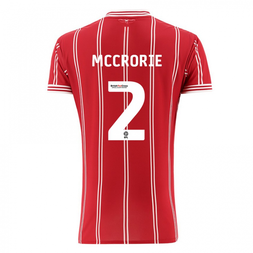 Niño Camiseta Ross Mccrorie #2 Rojo 1ª Equipación 2023/24 La Camisa Chile