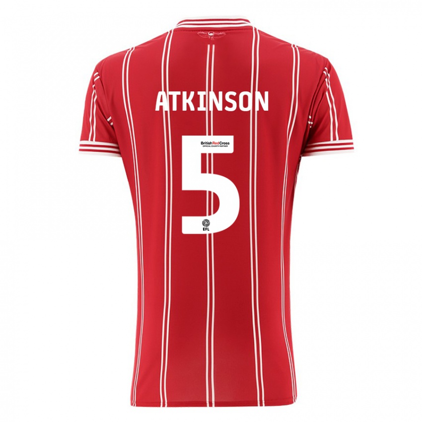 Niño Camiseta Rob Atkinson #5 Rojo 1ª Equipación 2023/24 La Camisa Chile