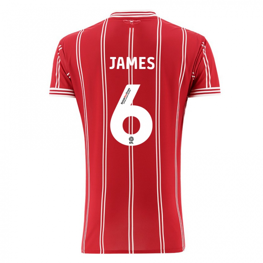 Niño Camiseta Matty James #6 Rojo 1ª Equipación 2023/24 La Camisa Chile