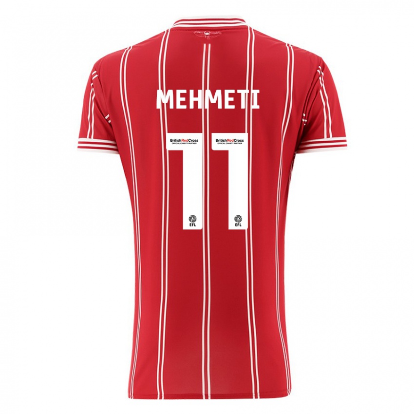 Niño Camiseta Anis Mehmeti #11 Rojo 1ª Equipación 2023/24 La Camisa Chile