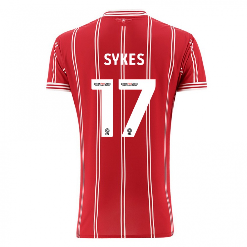 Niño Camiseta Mark Sykes #17 Rojo 1ª Equipación 2023/24 La Camisa Chile