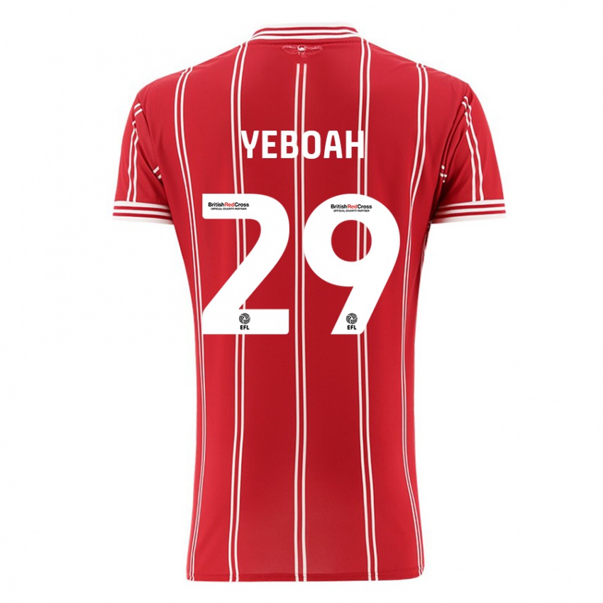 Niño Camiseta Ephraim Yeboah #29 Rojo 1ª Equipación 2023/24 La Camisa Chile