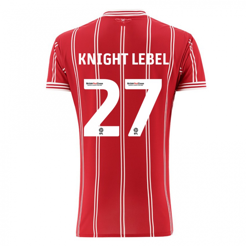 Niño Camiseta Jamie Knight-Lebel #27 Rojo 1ª Equipación 2023/24 La Camisa Chile