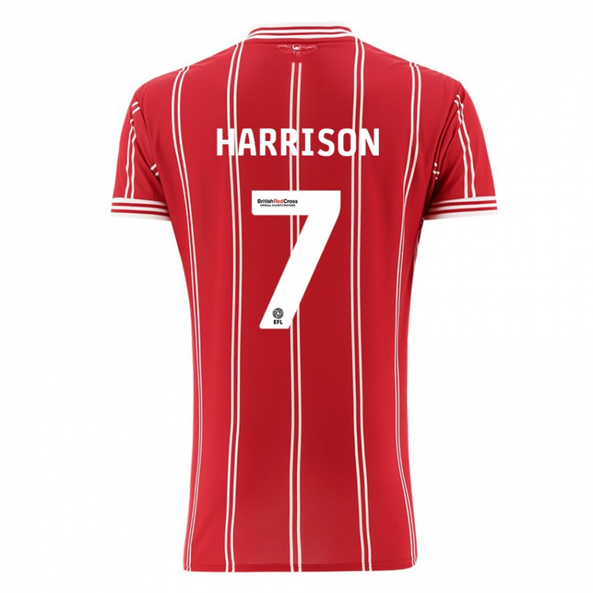 Niño Camiseta Abi Harrison #7 Rojo 1ª Equipación 2023/24 La Camisa Chile