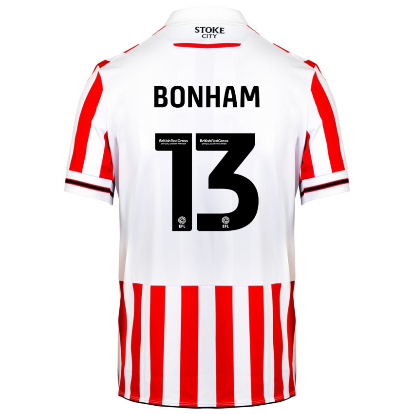 Niño Camiseta Jack Bonham #13 Rojo Blanco 1ª Equipación 2023/24 La Camisa Chile