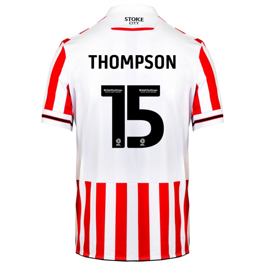 Niño Camiseta Jordan Thompson #15 Rojo Blanco 1ª Equipación 2023/24 La Camisa Chile