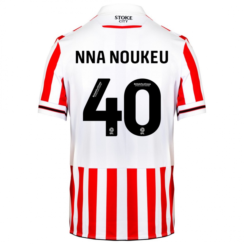Niño Camiseta Blondy Nna Noukeu #40 Rojo Blanco 1ª Equipación 2023/24 La Camisa Chile
