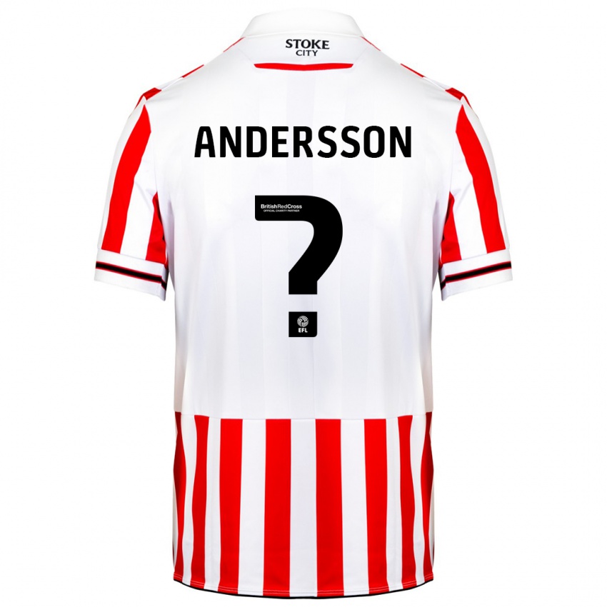 Niño Camiseta Edwin Andersson #0 Rojo Blanco 1ª Equipación 2023/24 La Camisa Chile