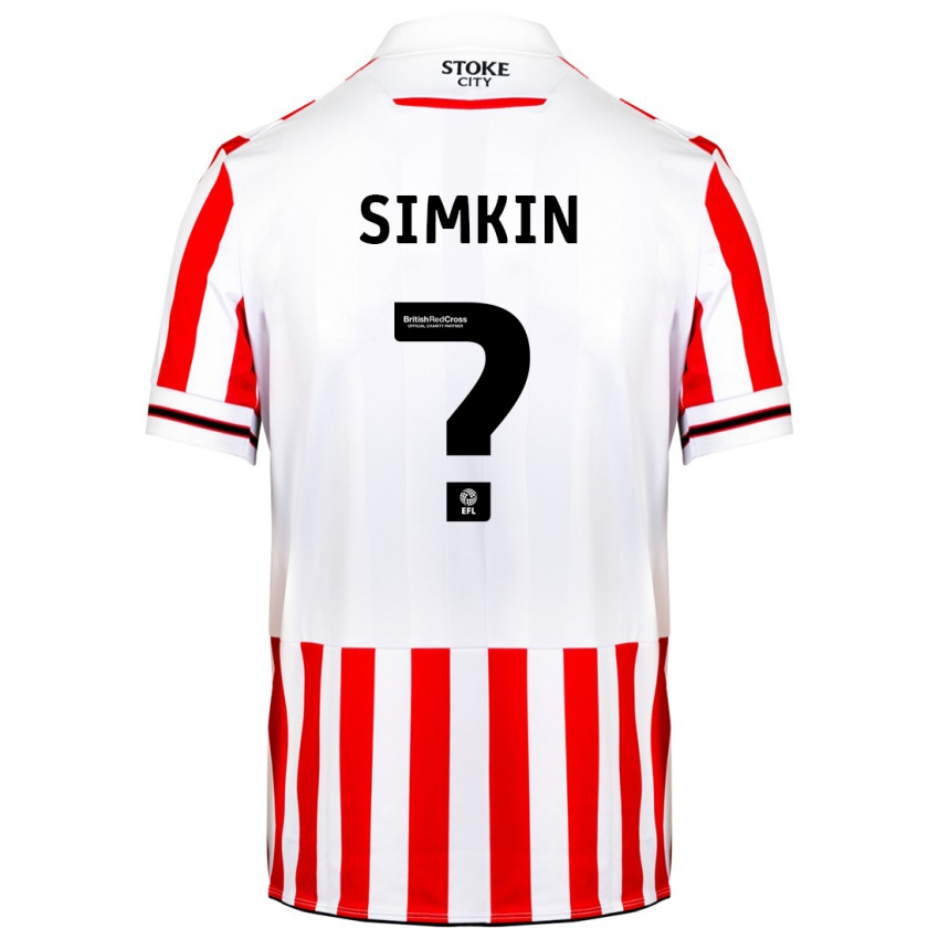 Niño Camiseta Tommy Simkin #0 Rojo Blanco 1ª Equipación 2023/24 La Camisa Chile