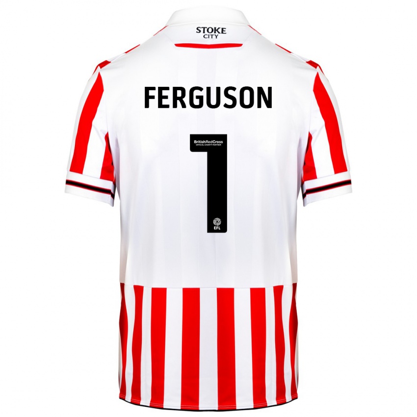 Niño Camiseta Georgie Ferguson #1 Rojo Blanco 1ª Equipación 2023/24 La Camisa Chile