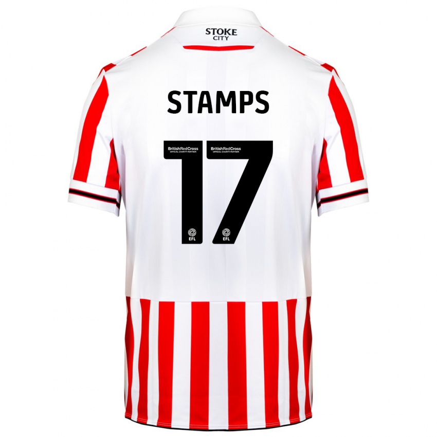 Niño Camiseta Shannon Stamps #17 Rojo Blanco 1ª Equipación 2023/24 La Camisa Chile