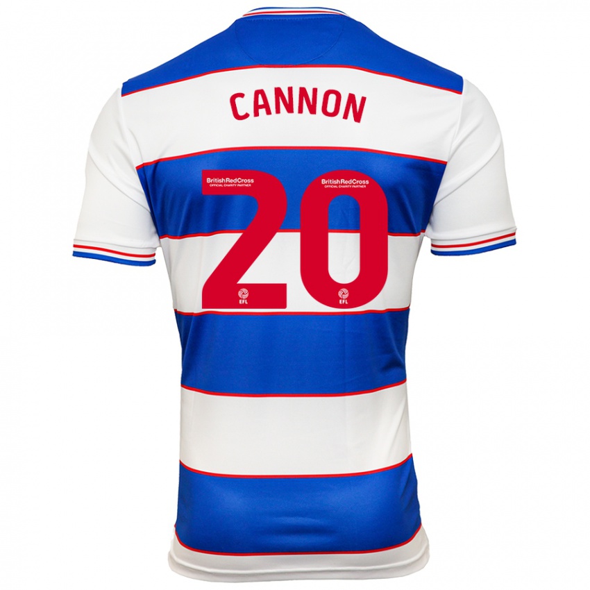 Niño Camiseta Reggie Cannon #20 Blanco Azul 1ª Equipación 2023/24 La Camisa Chile