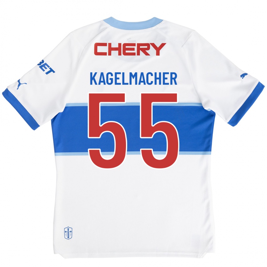 Niño Camiseta Gary Kagelmacher #55 Blanco 1ª Equipación 2023/24 La Camisa Chile