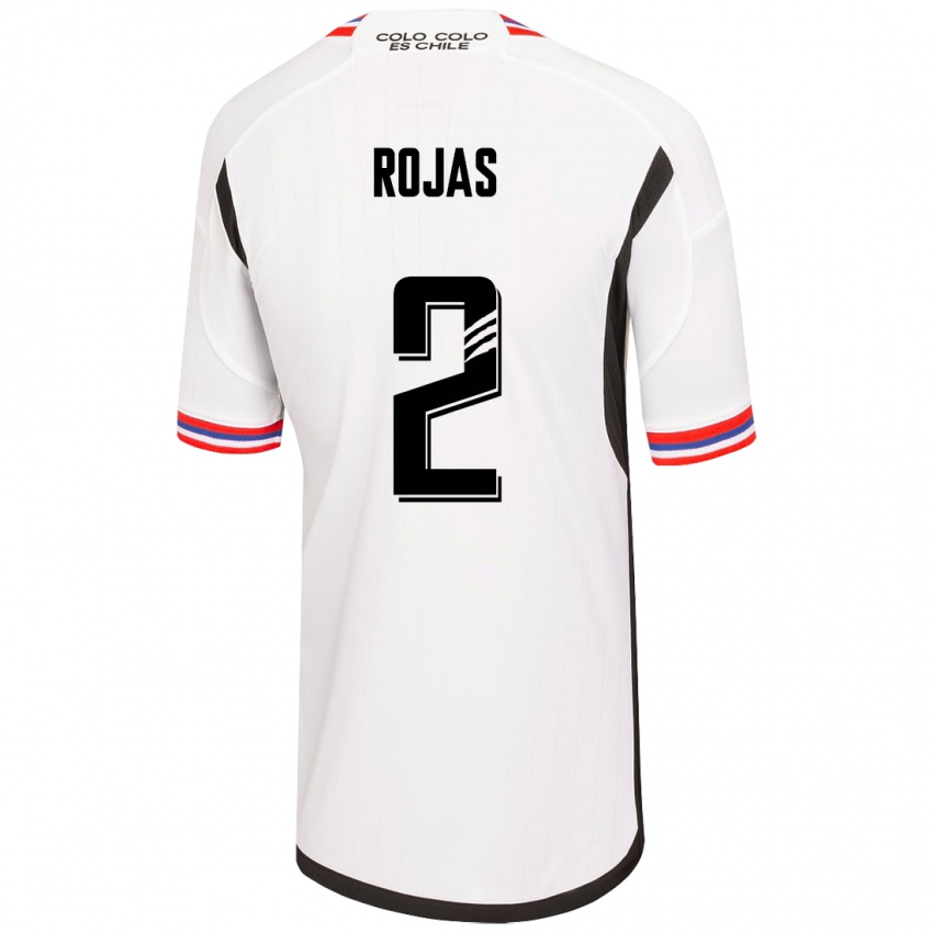 Niño Camiseta Jeyson Rojas #2 Blanco 1ª Equipación 2023/24 La Camisa Chile