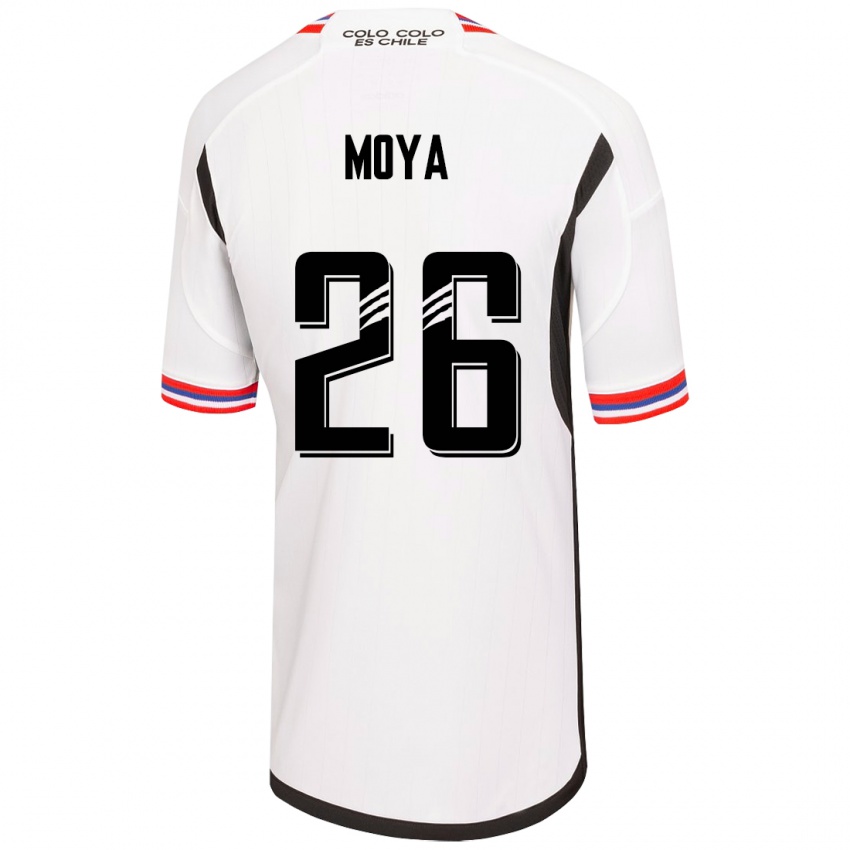 Niño Camiseta Matías Moya #26 Blanco 1ª Equipación 2023/24 La Camisa Chile
