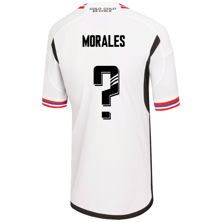 Niño Camiseta Benjamin Morales #0 Blanco 1ª Equipación 2023/24 La Camisa Chile