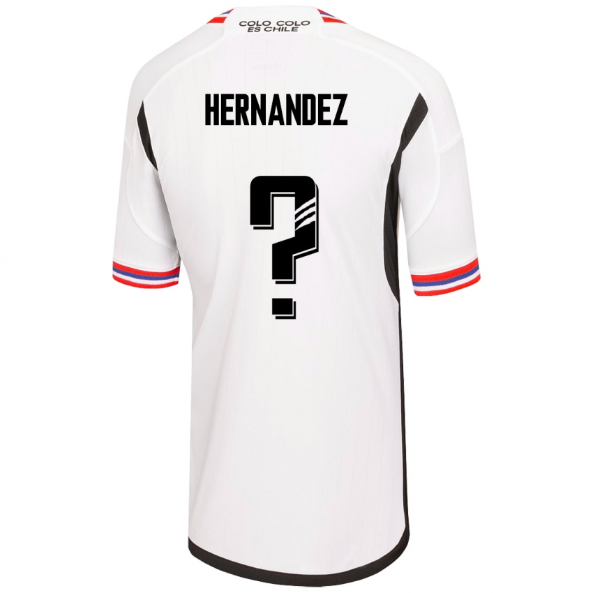 Niño Camiseta Leandro Hernández #0 Blanco 1ª Equipación 2023/24 La Camisa Chile