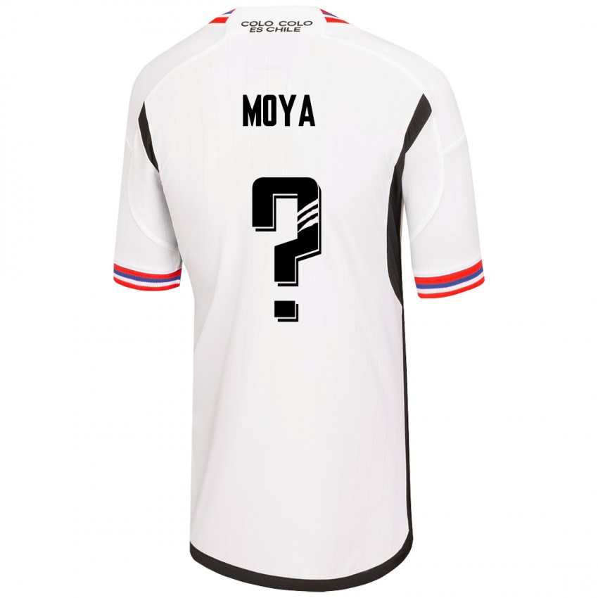 Niño Camiseta Matías Moya #0 Blanco 1ª Equipación 2023/24 La Camisa Chile