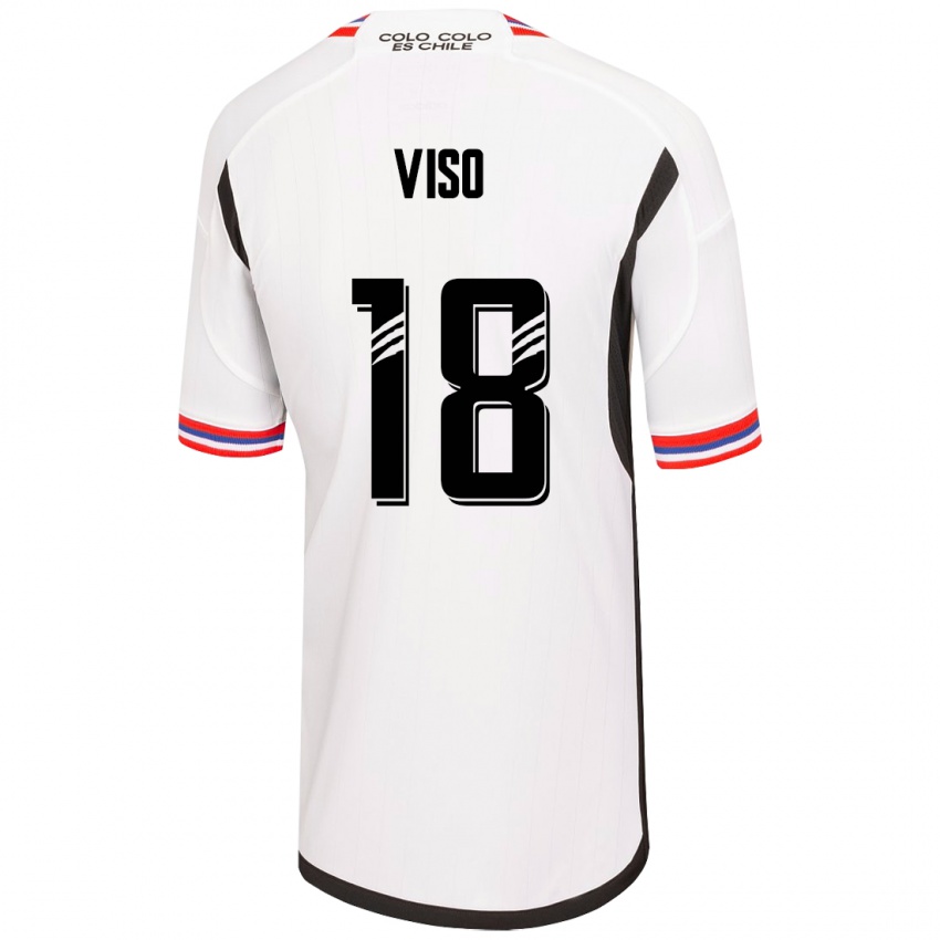 Niño Camiseta Ysaura Viso #18 Blanco 1ª Equipación 2023/24 La Camisa Chile