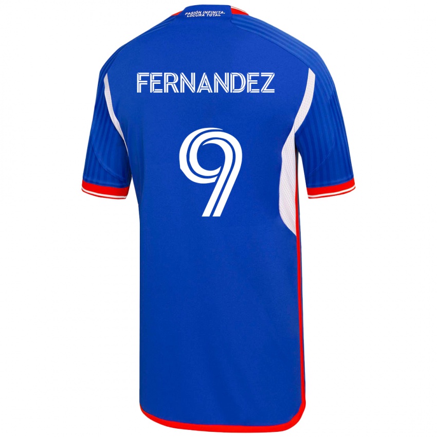 Niño Camiseta Leandro Fernández #9 Azul 1ª Equipación 2023/24 La Camisa Chile