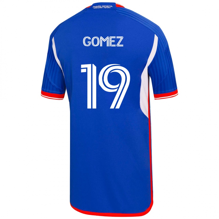 Niño Camiseta Juan Pablo Gómez #19 Azul 1ª Equipación 2023/24 La Camisa Chile