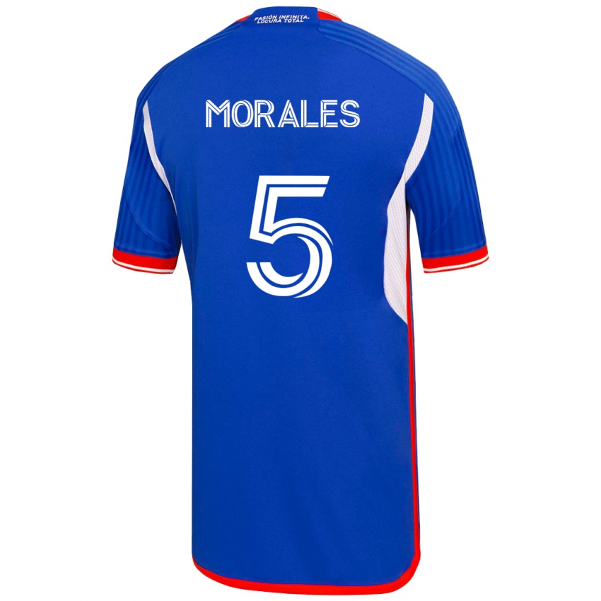 Niño Camiseta Mariana Morales #5 Azul 1ª Equipación 2023/24 La Camisa Chile