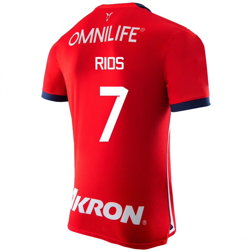 Niño Camiseta Daniel Ríos #7 Rojo 1ª Equipación 2023/24 La Camisa Chile