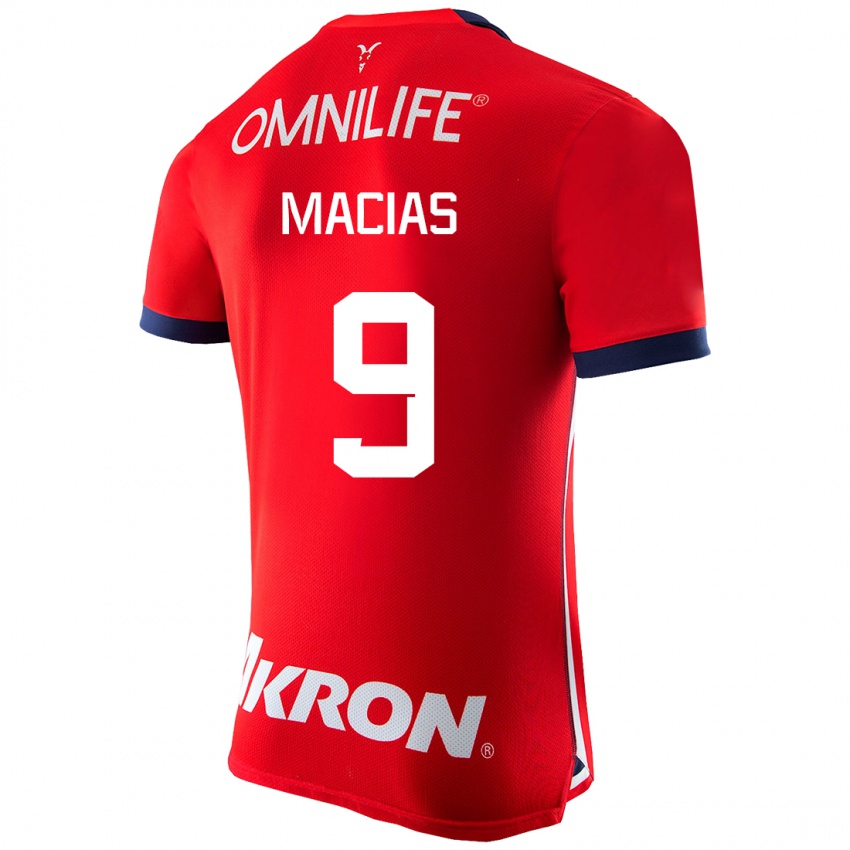 Niño Camiseta José Juan Macías #9 Rojo 1ª Equipación 2023/24 La Camisa Chile