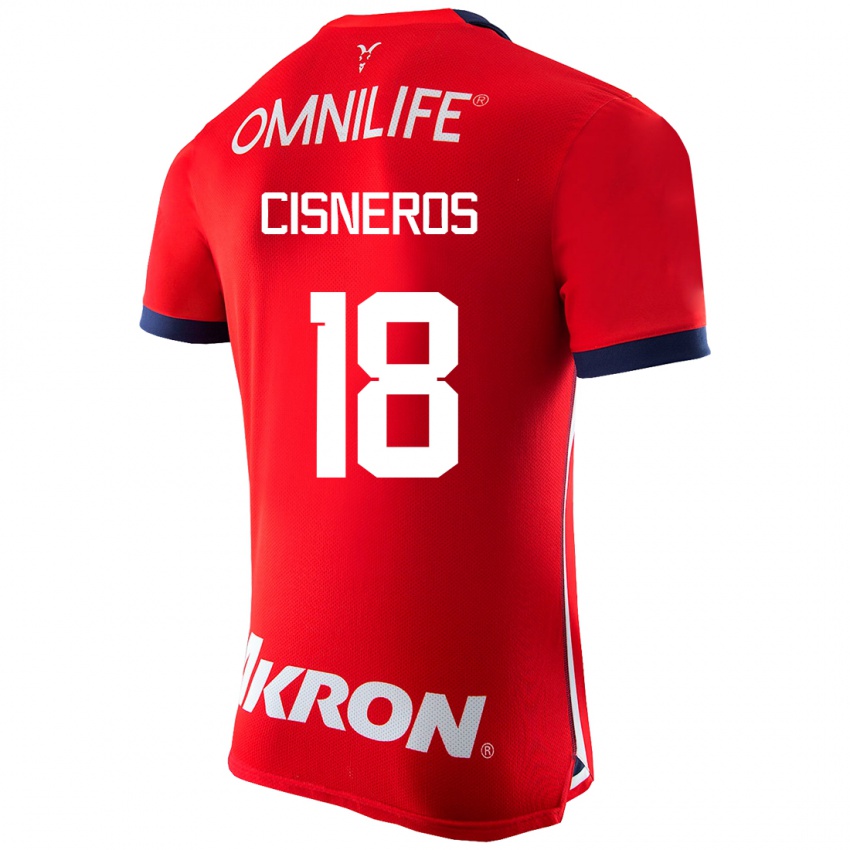 Niño Camiseta Ronaldo Cisneros #18 Rojo 1ª Equipación 2023/24 La Camisa Chile