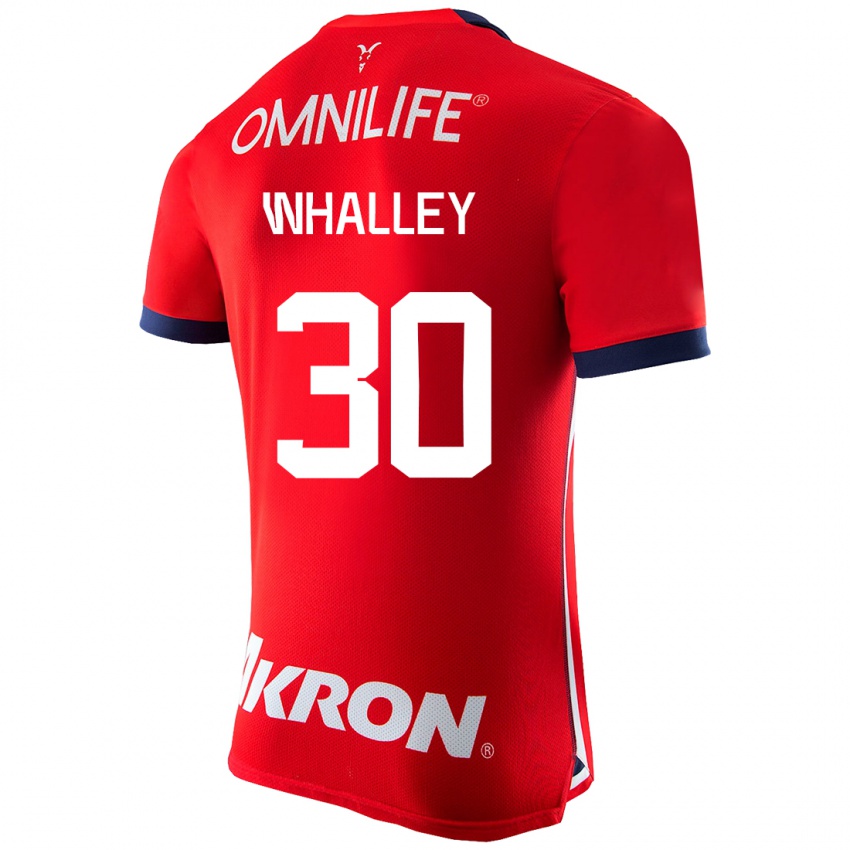 Niño Camiseta Óscar Whalley #30 Rojo 1ª Equipación 2023/24 La Camisa Chile