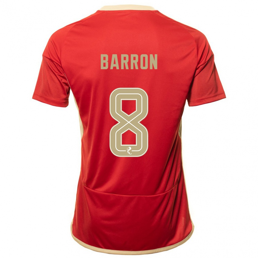 Niño Camiseta Connor Barron #8 Rojo 1ª Equipación 2023/24 La Camisa Chile