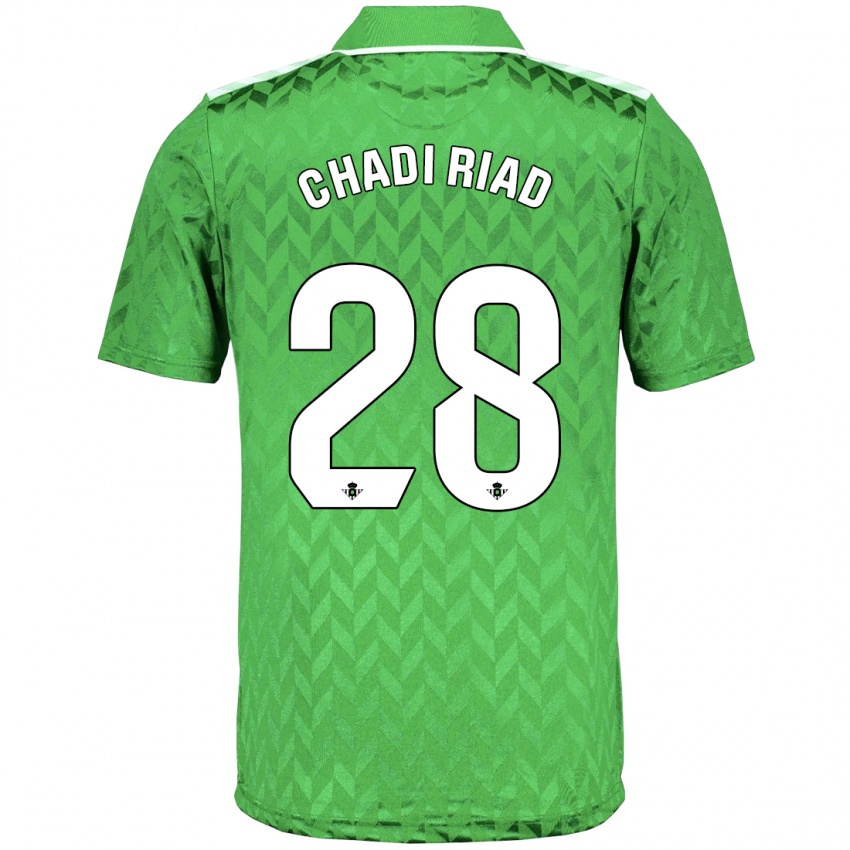 Niño Camiseta Chadi Riad #28 Verde 2ª Equipación 2023/24 La Camisa Chile