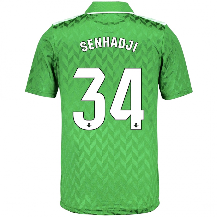 Niño Camiseta Yanis Senhadji #34 Verde 2ª Equipación 2023/24 La Camisa Chile