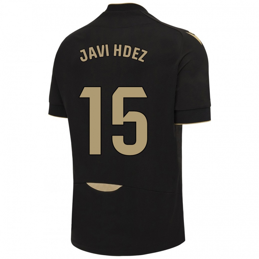 Niño Camiseta Javi Hernández #15 Negro 2ª Equipación 2023/24 La Camisa Chile