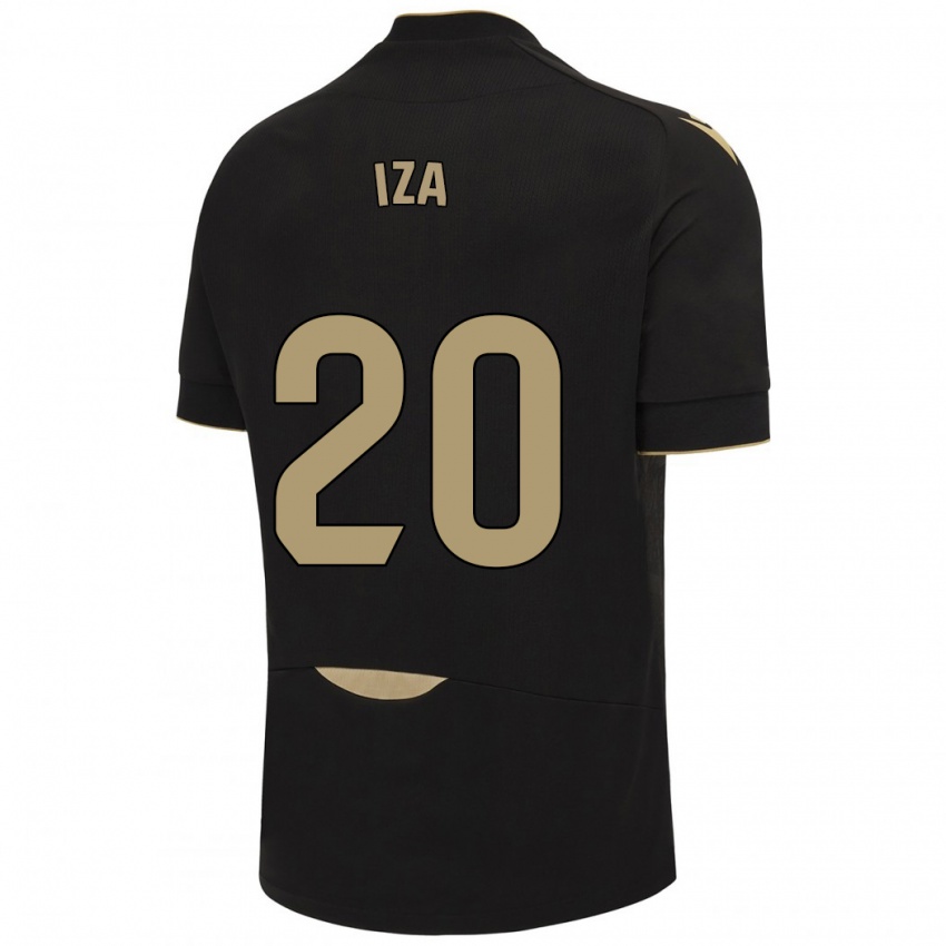 Niño Camiseta Iza Carcelén #20 Negro 2ª Equipación 2023/24 La Camisa Chile