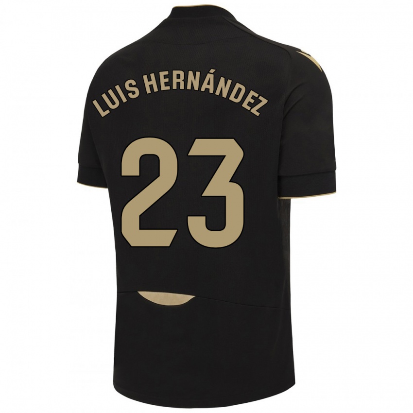 Niño Camiseta Luis Hernández #23 Negro 2ª Equipación 2023/24 La Camisa Chile