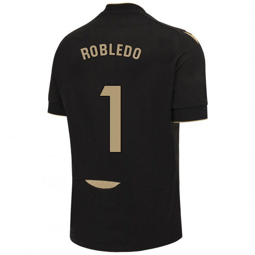 Niño Camiseta Robledo #1 Negro 2ª Equipación 2023/24 La Camisa Chile