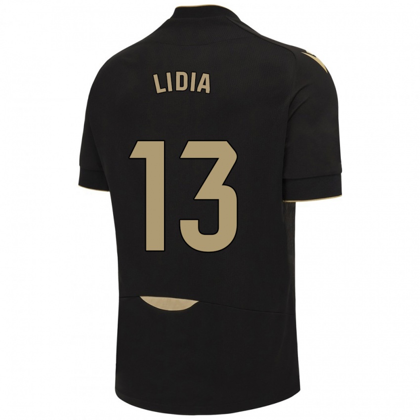 Niño Camiseta Lidia Rincón García #13 Negro 2ª Equipación 2023/24 La Camisa Chile