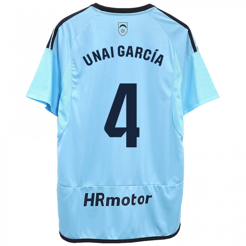 Niño Camiseta Unai García #4 Azul 2ª Equipación 2023/24 La Camisa Chile