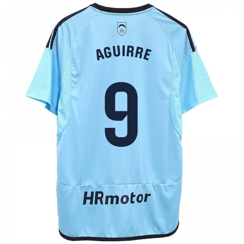 Niño Camiseta Jorge Aguirre #9 Azul 2ª Equipación 2023/24 La Camisa Chile