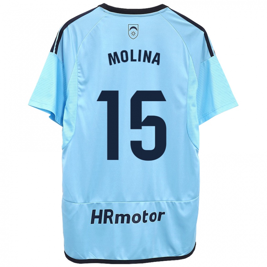 Niño Camiseta Guillem Molina #15 Azul 2ª Equipación 2023/24 La Camisa Chile