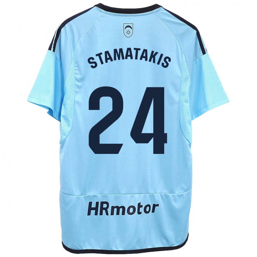 Niño Camiseta Dimitrios Stamatakis #24 Azul 2ª Equipación 2023/24 La Camisa Chile