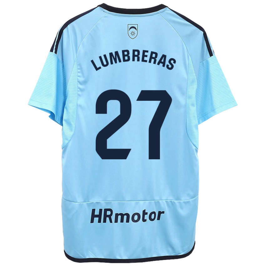 Niño Camiseta Carlos Lumbreras #27 Azul 2ª Equipación 2023/24 La Camisa Chile